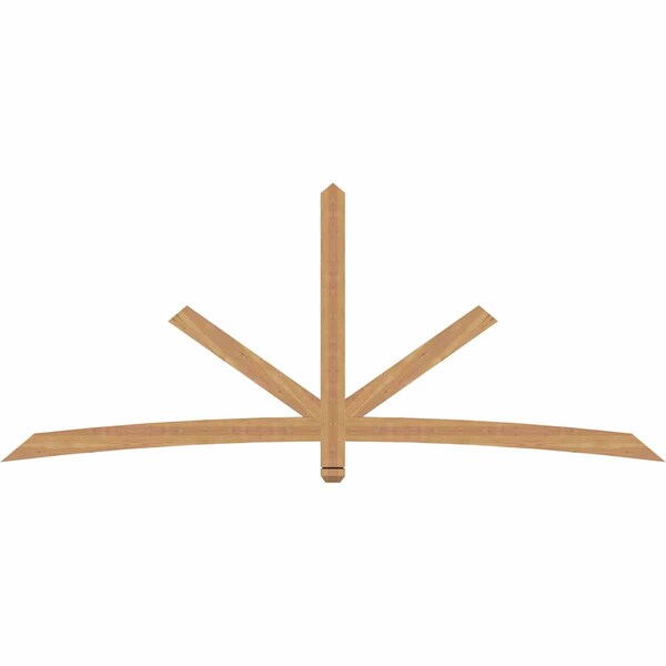 Ekena Millwork Alberta Smooth Timber Gable Bracket, Western Red Cedar, 96"W x 40"H x 1 1/2"D x 3 1/2"F, 10/12 Pitch GBW096X40X0204ALB00SWR - main